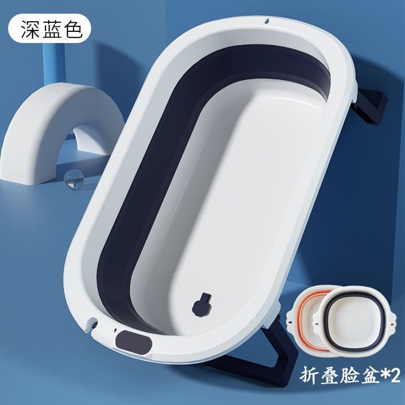 Baby Bath Tub Foldable Thickened Large Baby Tub Children'S Household Bath Tub Newborn Children'S Bath Tub - Image 1